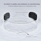 Colorful LED Light Visor Glasses Clear Lenses Goggles Halloween Party