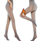 Women Fleece Lined Tights Leggings Thermal Fake Translucent Pantyhose