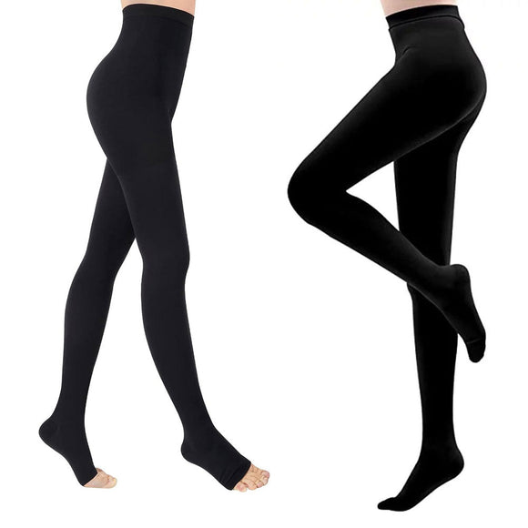 Plus Size Compression Tights For Women Circulation 20-30mmHg - Graduated  Support Stockings