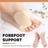 2 Pairs Fabric Forefoot Pads High Heels Invisible Socks Toe Socks Pad