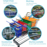 Eco-Friendly 4 Reusable Grocery Cart Trolley Bag