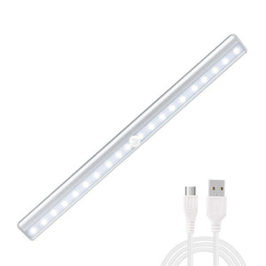 USB Rechargeable Wireless 20-LED Motion Sensor Under Cabinet Night Lights