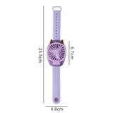 Electric Handheld Mini Watch Ventilator LED Light USB Fan