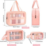 Waterproof Cosmetic Toiletry Makeup Translucent Travel Toiletries Organizer Bags