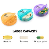 Weekly AM/PM Pill Box Daily Pill Medicine Organizer Container