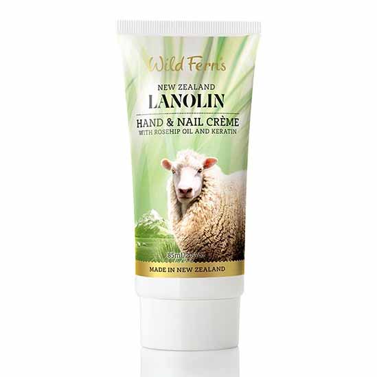 Parrs Wild Ferns Lanolin Hand and Nail Creme with Rosehip Oil and Keratin 85ml