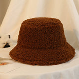 Winter FuzzyWomen Men Warm Teddy Lamb Bucket Hat