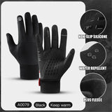 Winter Outdoor Sports Running Touch Screen Gym Fitness Full Finger Gloves