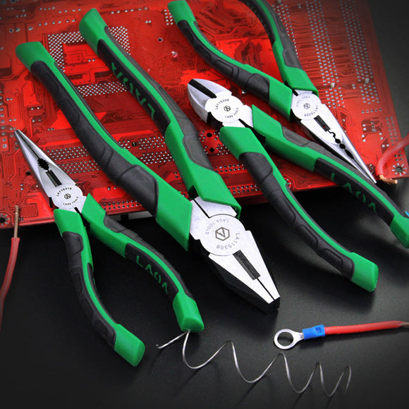 Wire Cutter Pliers CR-V Pliers Kit Long Nose Nippers Diagonal Pliers Cable