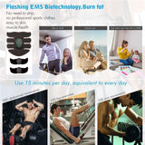Wireless EMS Muscle Stimulator Toner ABS Abdomen Arm Leg Hip Trainer Weight Loss Fitness Shaping Massager