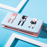 Women's Wallet Cute Cat Kitty Wallet Coin Purse Bifold Long Purse with Zipper