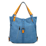 Women Girl Canvas Tote Bag Handbags Convertible Backpack