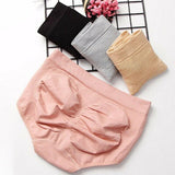 3pcs Women Cotton Middle Waist Underpants Stretchy Honeycomb Briefs