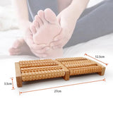 Wooden Stress Relief Dual Feet Massager Acupressure Massage Roller