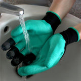 Waterproof Gardening Digging Gloves Fingertips Claw