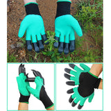 Waterproof Gardening Digging Gloves Fingertips Claw