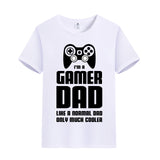 Unisex Funny T-Shirt I'M A GAMER DAD Graphic Novelty Summer Tee