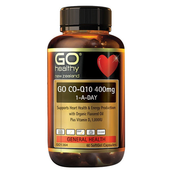 GO Healthy Go Co Q10 400mg One-A-Day 60 Sofgels