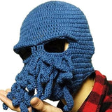 Winter Octopus Beard Hat Beanie Cap Knit Hat Warm Windproof for Men Women