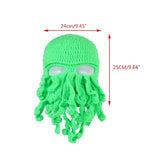 Winter Octopus Beard Hat Beanie Cap Knit Hat Warm Windproof for Men Women