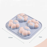 Cat Paw Shape Ice Cube Maker Tray Silicone DIY Homemade Popsicle Mold with Lid