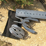 Portable Multifunction Folding Plier Stainless Steel Knife Keychain Screwdriver