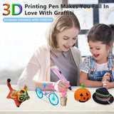 Kids 3D Printing Pen Set 12Colors ABS PLA Filament Children's DIY Gift Toys