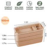 3-In-1 Compartment Bento Lunch Box Meal Prep Containers