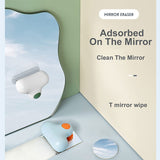 Mini Silicone Glass Squeegee Scrubber Mirror Windows Scraper Brush