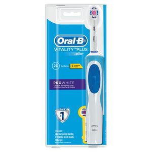 Oral-B Vitality Plus ProWhite Electrical Rechargeable Power Toothbrush with 2 Brush Heads