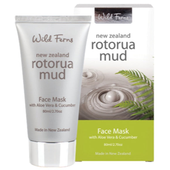 Parrs Wild Ferns Rotorua Mud Face Mask with Aloe Vera & Cucumber 80mL