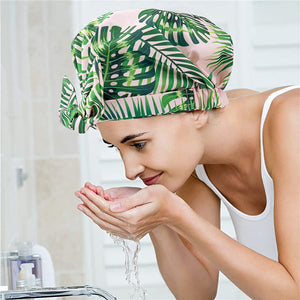 Reusable Stylish Waterproof Shower Hair Bow Bath Caps