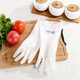 2 Pairs Reusable Kitchen Household Dishwashing Cleaning Rubber PVC Gloves