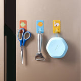 8PCS Cartoon Adhesive Wall Hooks Cute Wall Stickers for Office Home Kitchen