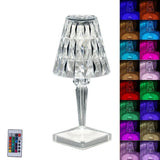 Sparkling Crystal Table Lamp Rechargeable Touch Control Night Light