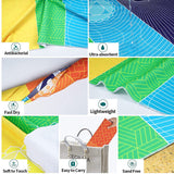 Rainbow Chakra Tapestry Sport Beach Yoga Mat Pad Shawl Tassel Towel Rug Carpet