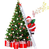Christmas Electric Santa Claus Climbing Ladder Doll Music Decor Party